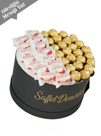 Edna Kutuda Raffaello ve Rocher Çikolata Kişiye Özel