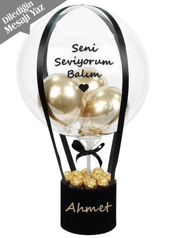 Kişiye Özel Çikolatalı Balon Kutusu