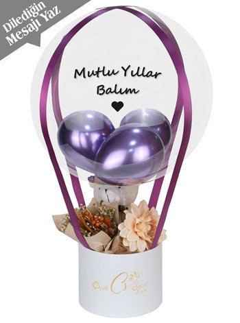 Aranjman Mor Balon Kutusu
