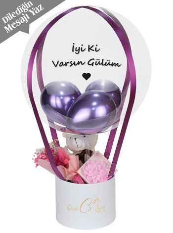 Aranjman Mor Balon Kutusu