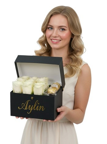 Black Box White Rose and Chocalette