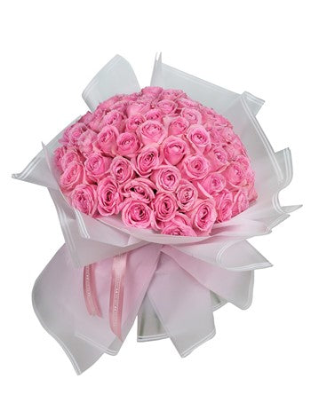 101 Pembe Gül Buketi