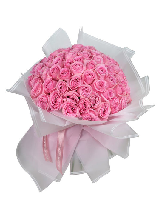 101 Pembe Gül Buketi