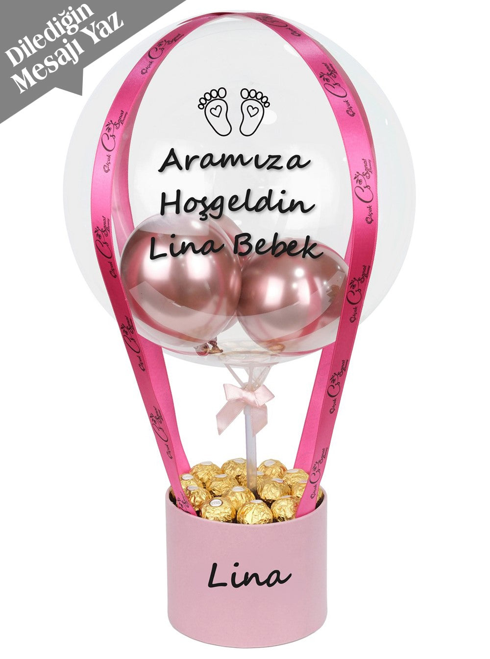 Baby Girl Balon Kutusu Kız Bebek Hediye