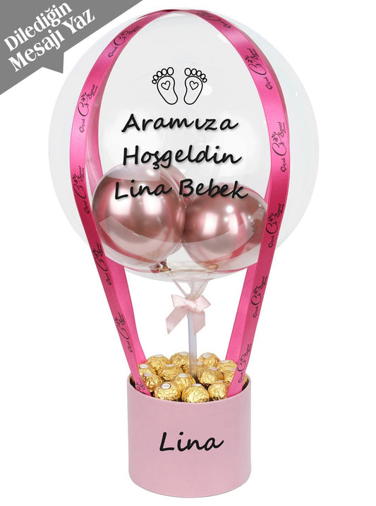Baby Girl Balon Kutusu Kız Bebek Hediye