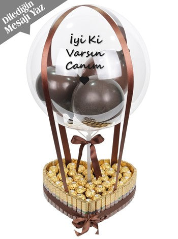 Merci ve Rocher Çikolata Balon Kutusu