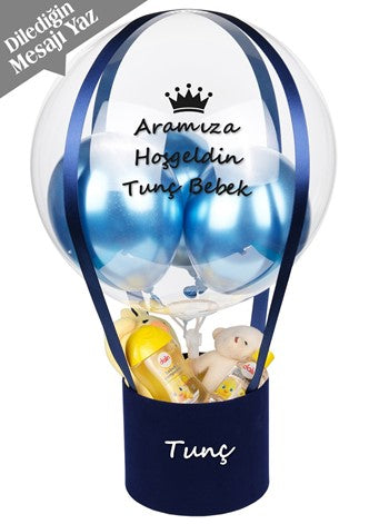 Erkek Bebek Hediyesi Dalin Balon Kutusu