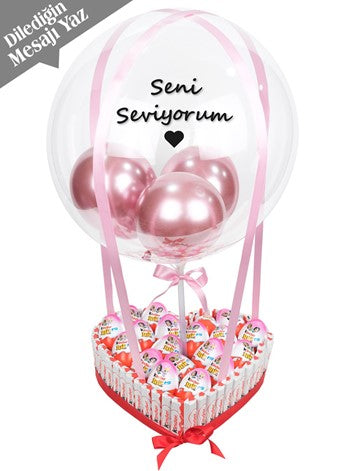 Kinder Kaplı Kinder Joy Çikolata Balon Kutusu