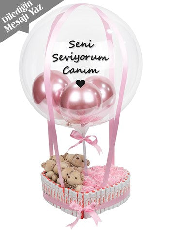 Kinder Çikolata Kaplı Balon Kutusu