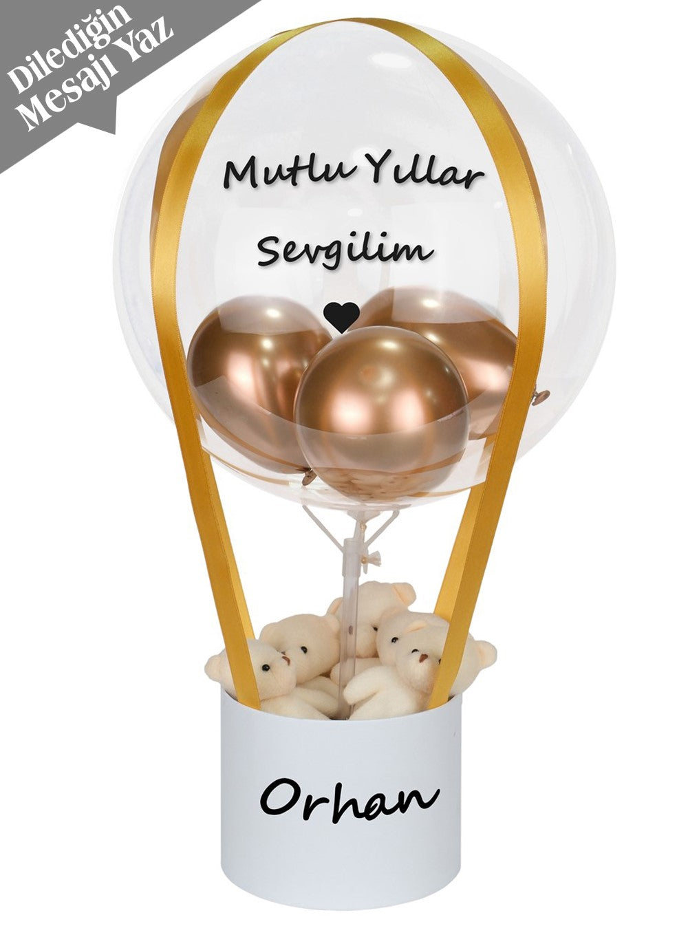 Ayıcık Balon Kutusu Gold