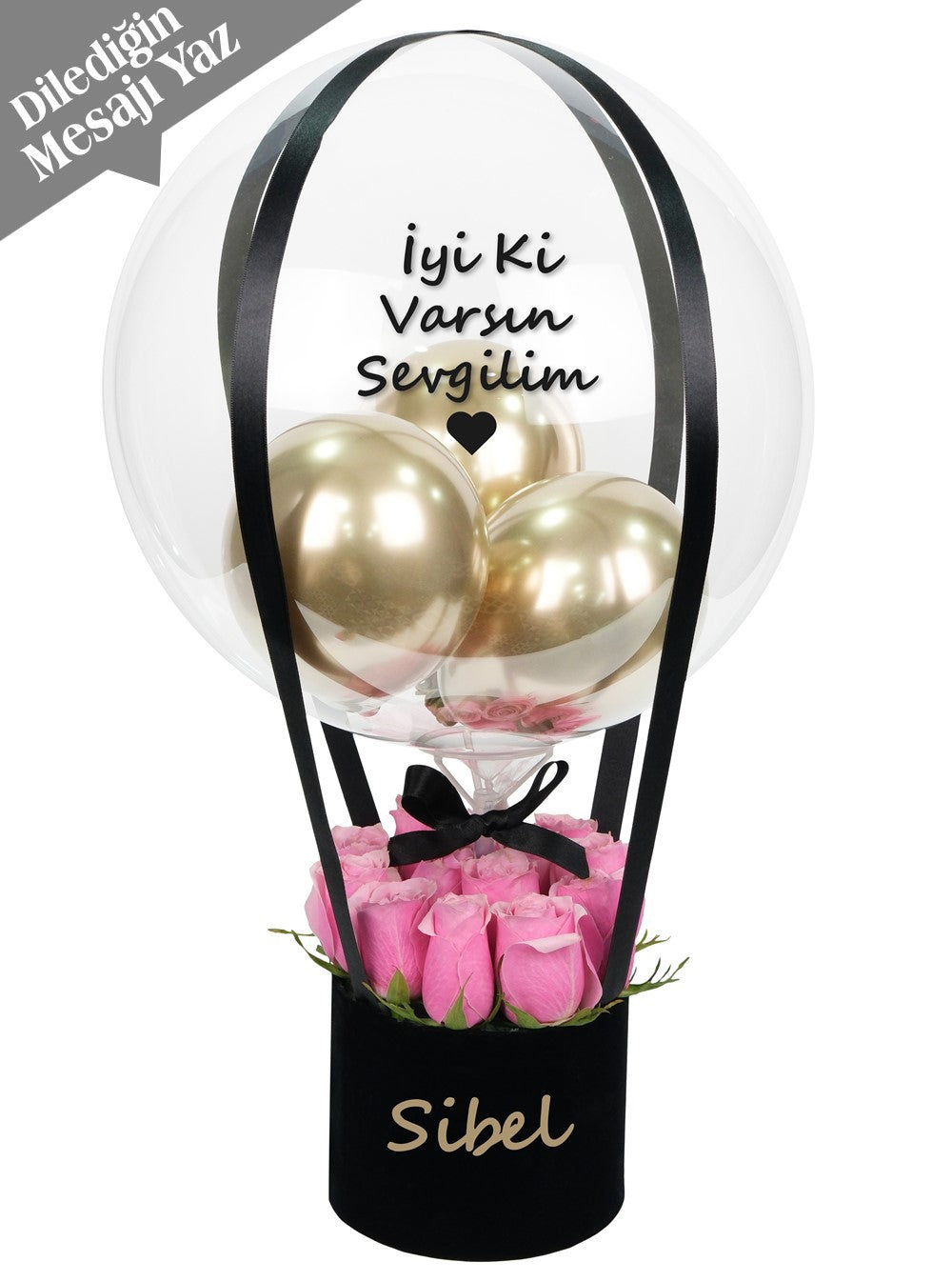 Pembe Güller Balon Kutusu