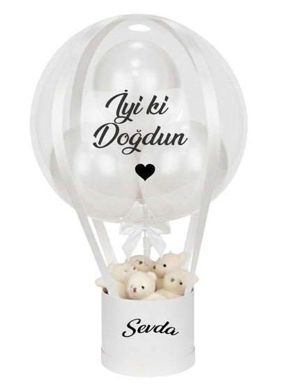 Beyaz Balon Kutusu Kişiye Özel