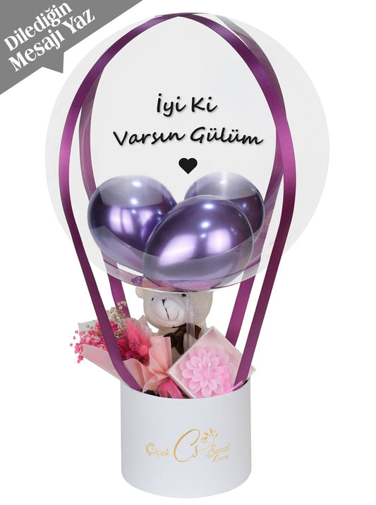 Aranjman Mor Balon Kutusu