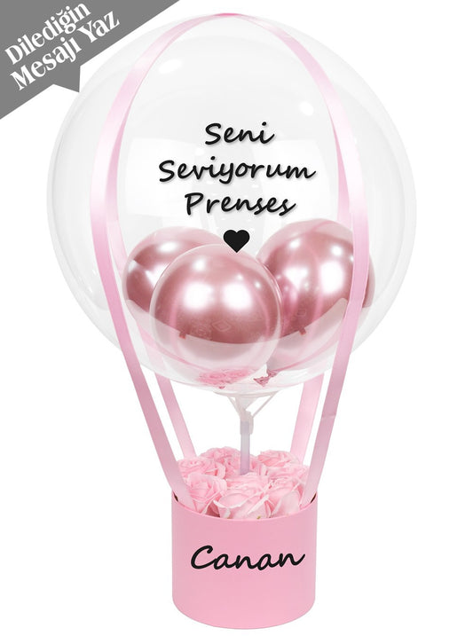 Kalıcı Kokulu Gül Balon Kutusu