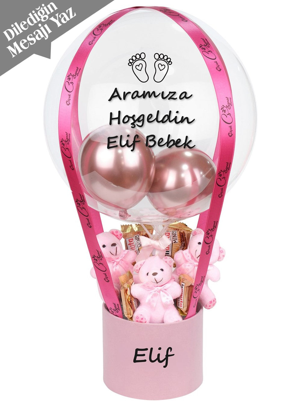 Yeni Doğan Bebek Kız Balon Kutusu