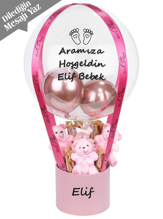 Yeni Doğan Bebek Kız Balon Kutusu