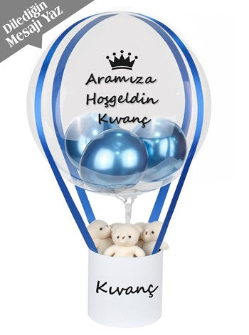 White Box Teddy Kişiye Özel Balon Kutusu