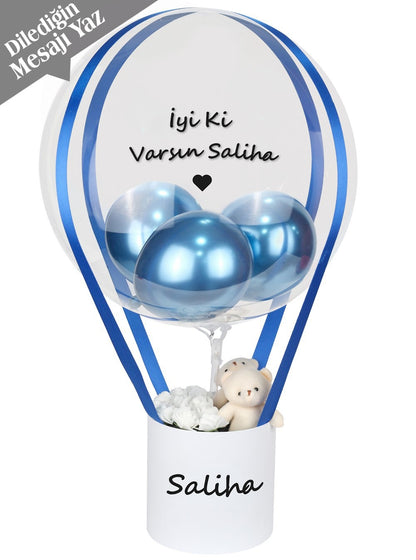 Kişiye Özel Mavi Balon Kutusu