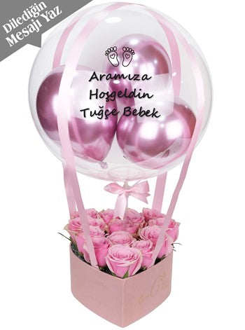 Pembe Kalp Kutuda Pembe Güller