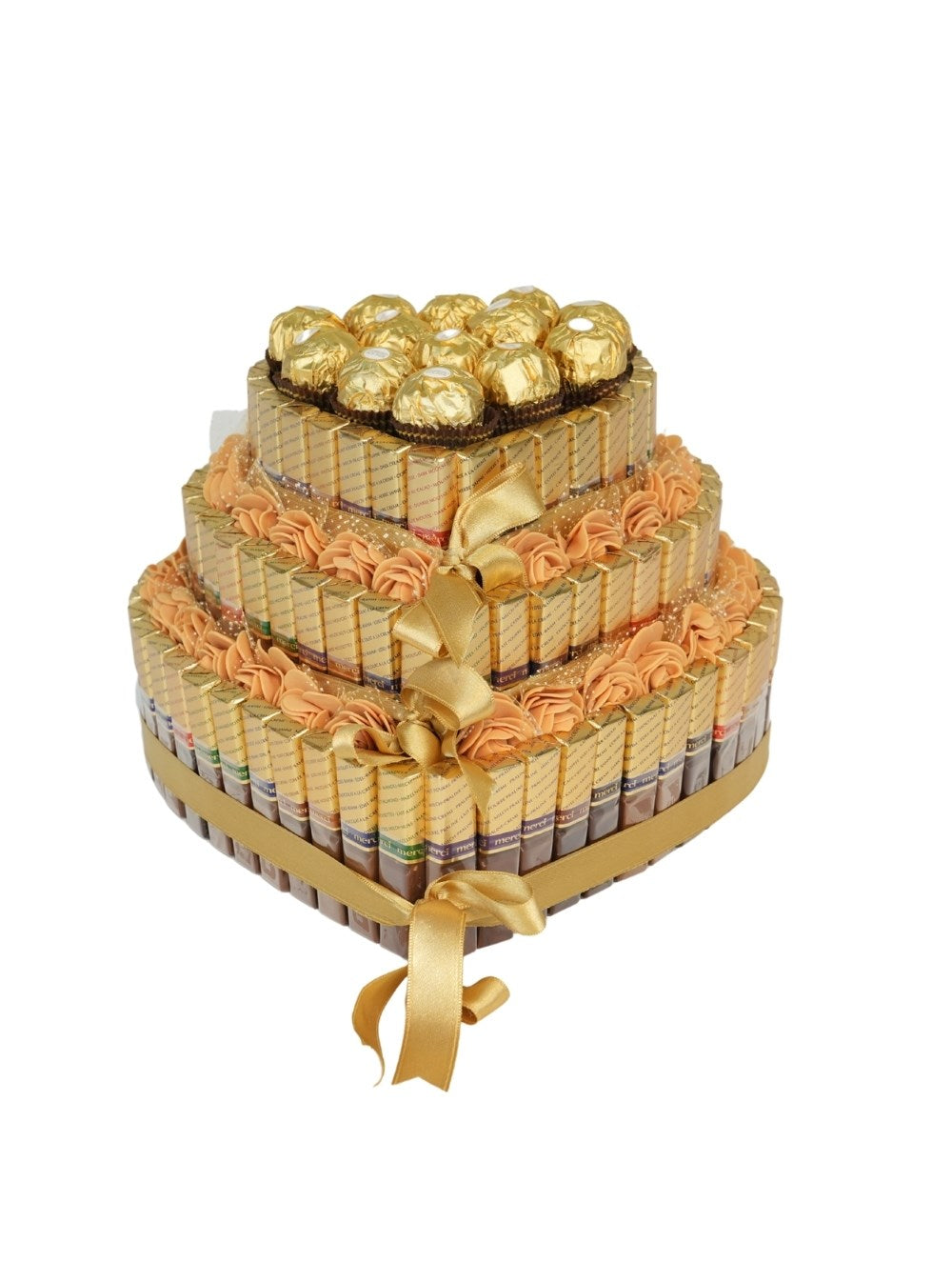 Merci Ferrero Rocher Kalp Çikolata ve Güller