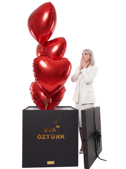 Kapaklı Süpriz Dev Uçan Balon Kutusu 50x50 cm