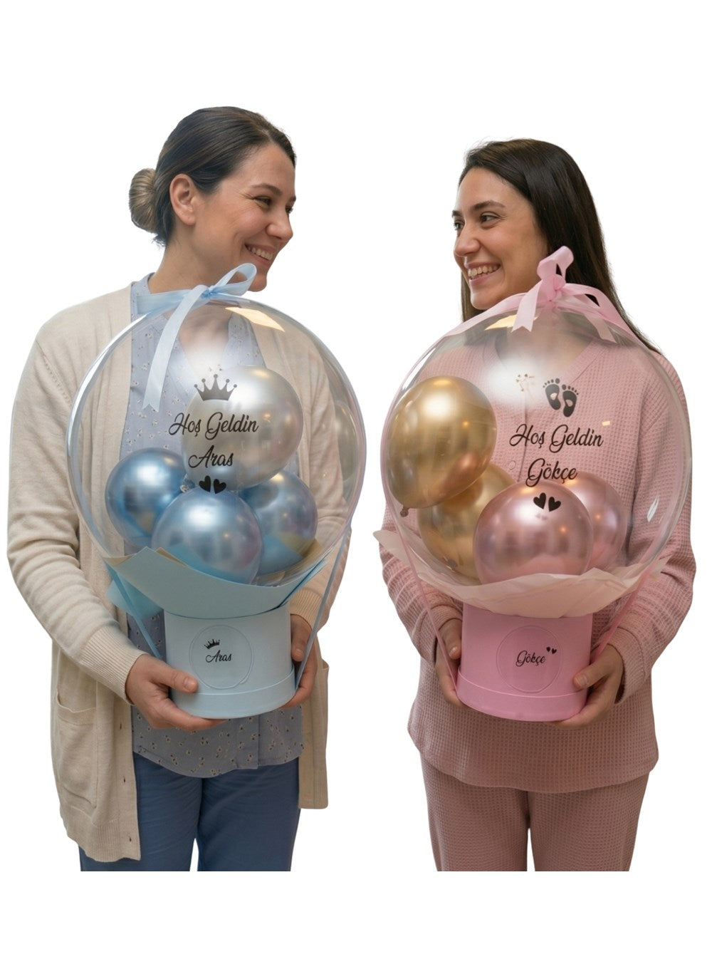 Yenidoğan Erkek ve Kız Bebek Balon Kutusu