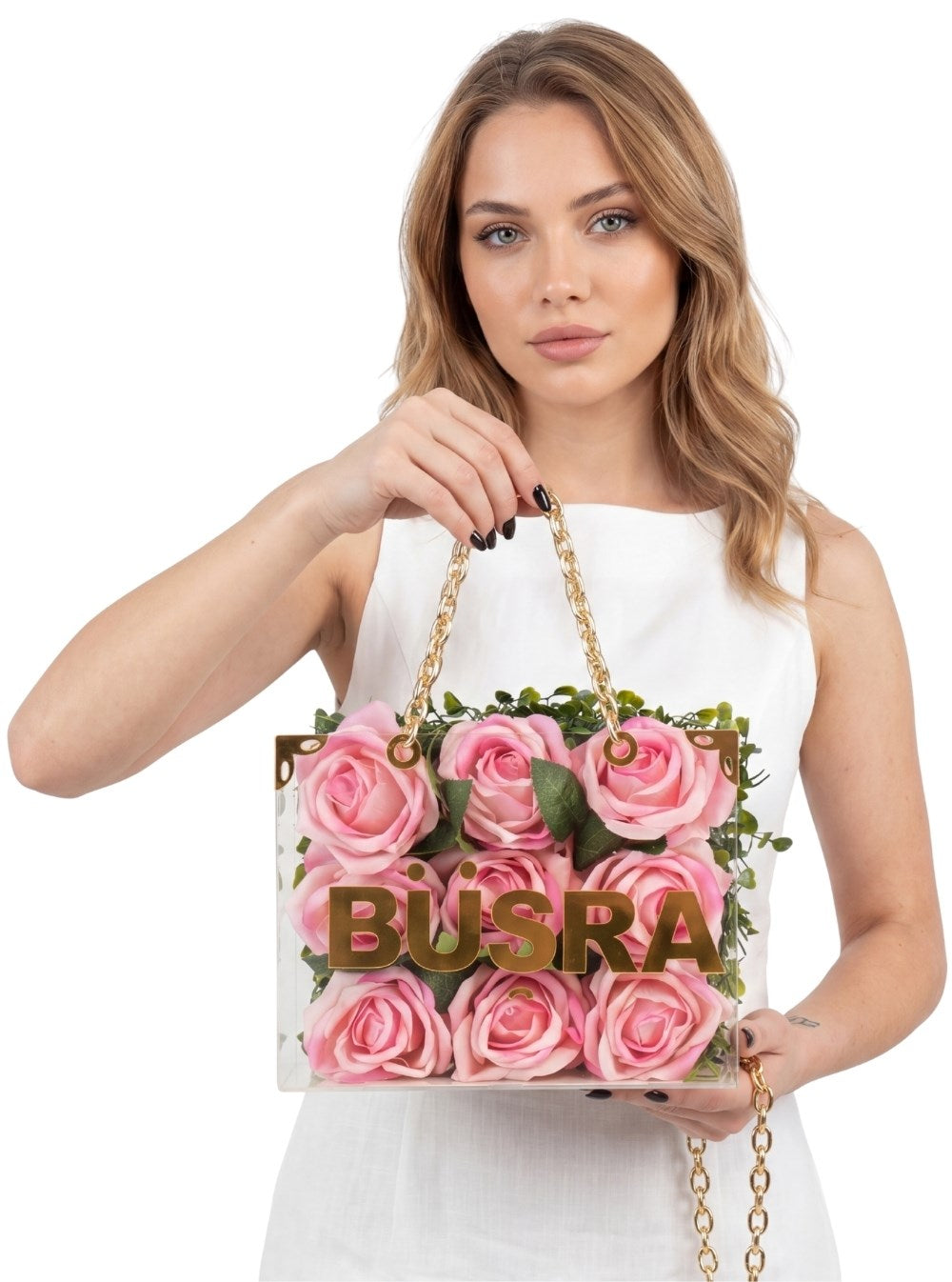 Zincirli Mini Gül Çantası