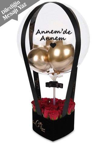 Annem'de Annem Gül Kutusu - Kişiye Özel Balon