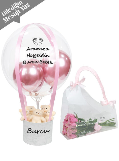 Beyaz Ayıcıklı Anne Bebek Hediye Seti