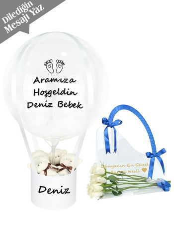 Ayıcıklı Anne Bebek Hediye Seti Beyaz