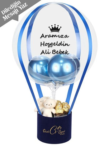 Blue Box Bebek Kişiye Özel Balon Kutusu