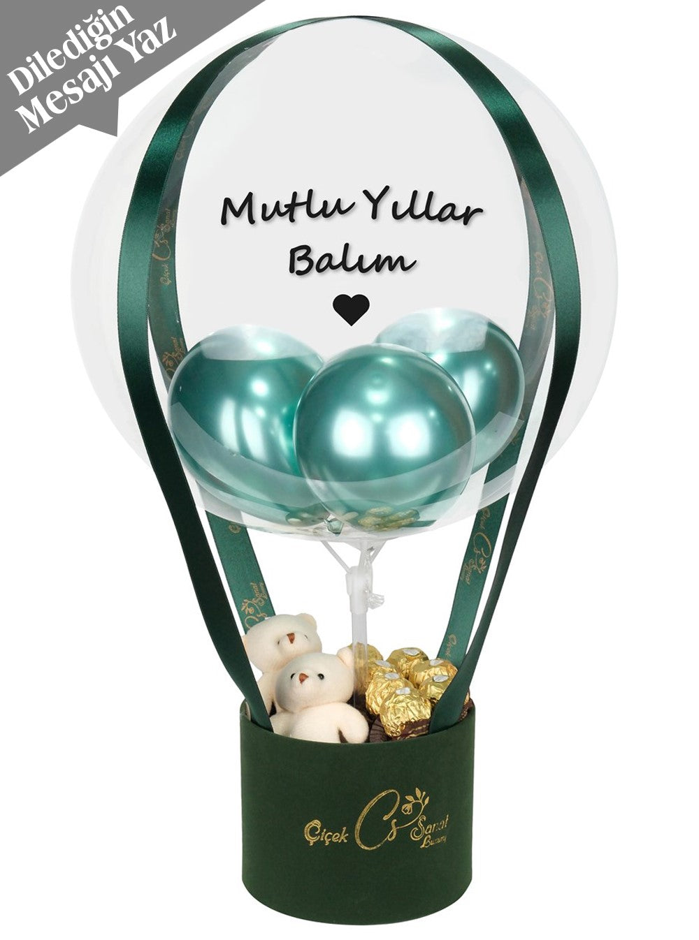 Green Box Kişiye Özel Balon Kutusu