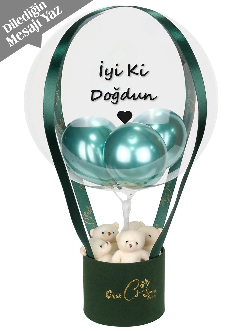 Green Box Teddy Balon Kutusu