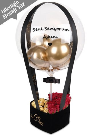 Black Dream Balon Kutusu Kişiye Özel