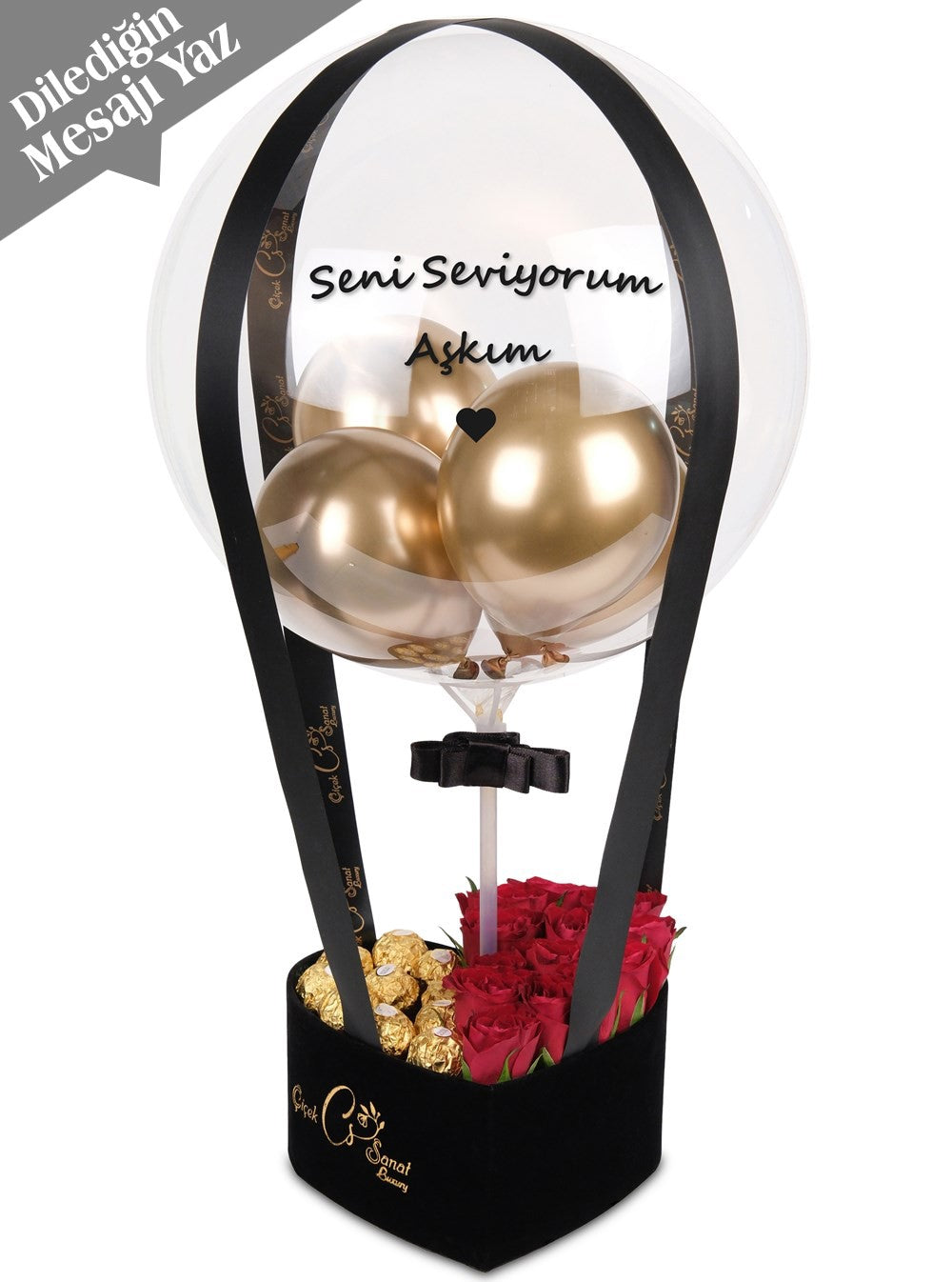 Black Dream Balon Kutusu Kişiye Özel