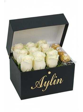 Black Box White Rose and Chocalette
