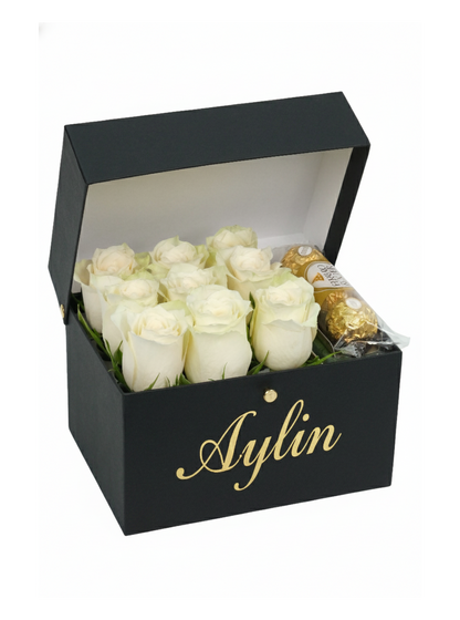 Black Box White Rose and Chocalette