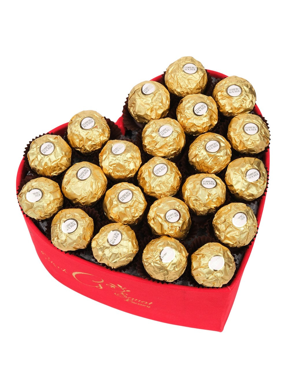 Kırmızı Kalp Rocher Çikolata Kutusu