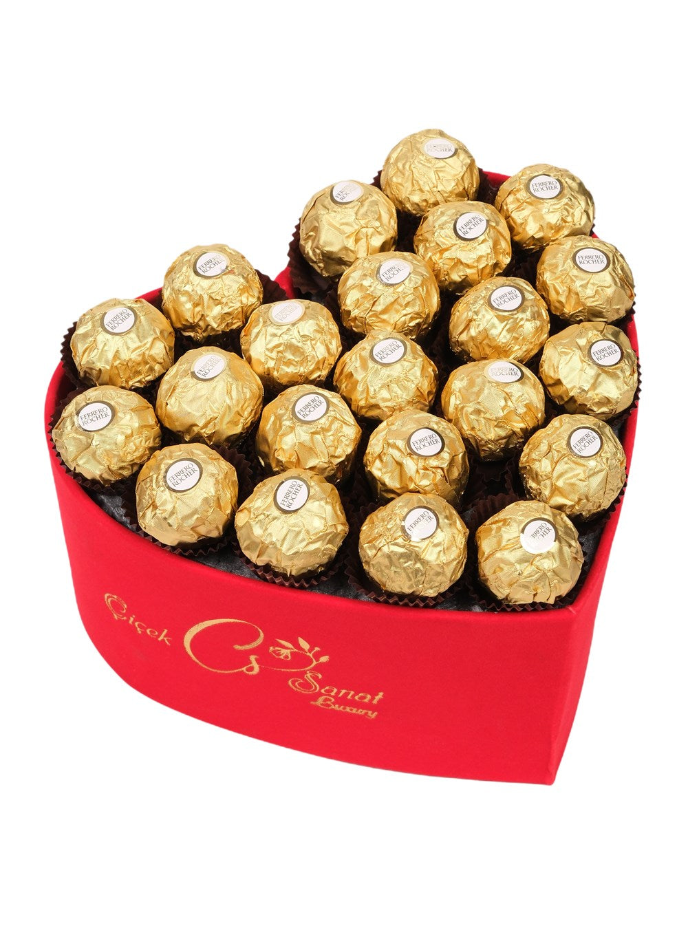 Kırmızı Kalp Rocher Çikolata Kutusu