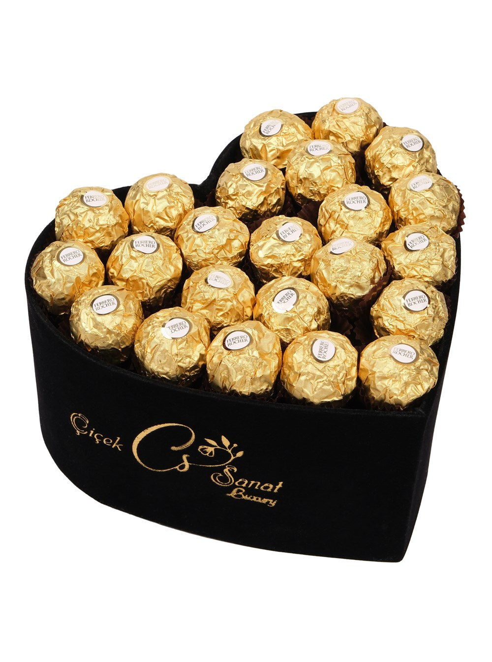 Siyah Kalp Rocher Çikolata Kutusu