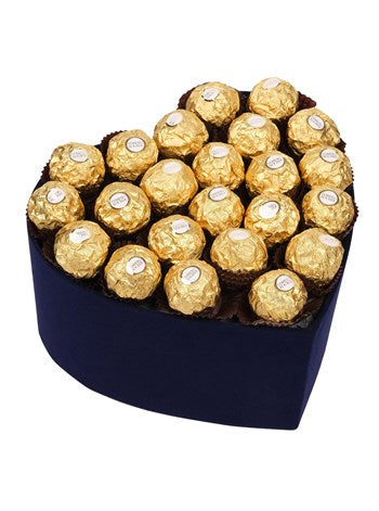 Mavi Kalp Rocher Çikolata Kutusu