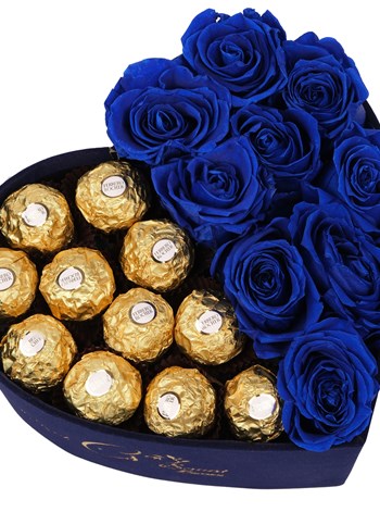 Parlament Mavi Solmayan Gül ve Rocher Çikolata