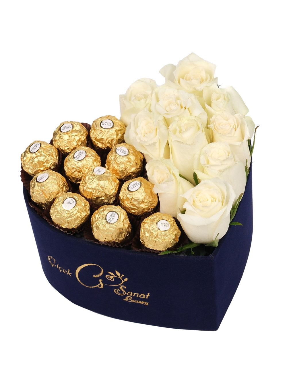 Blue Magic Beyaz Güller ve Rocher Çikolata