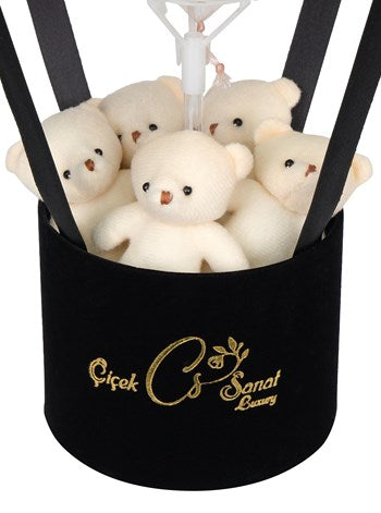Black Teddy Box Balon Kutusu