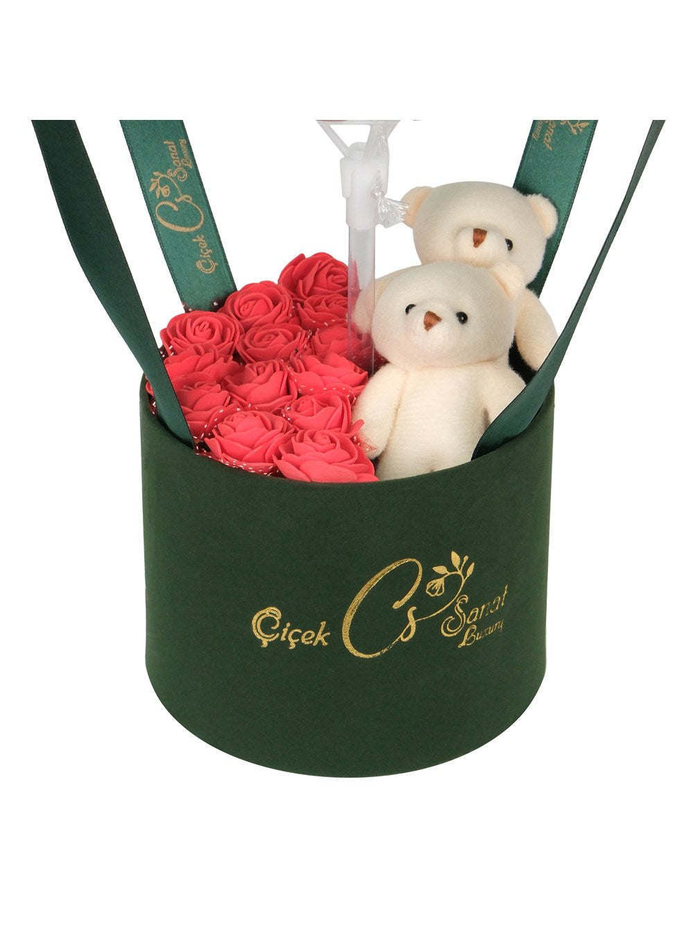 Green Box Teddy Rose Balon Kutusu