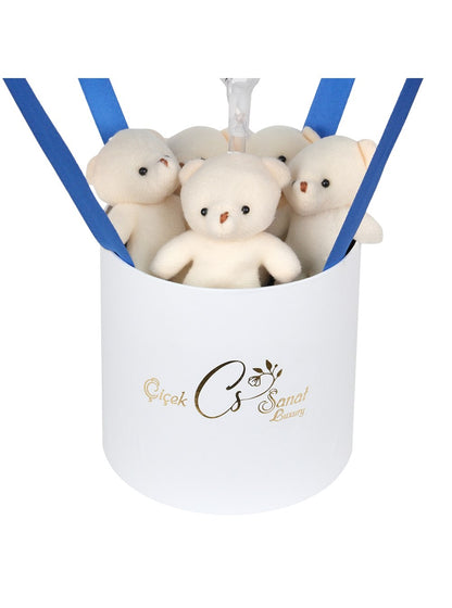 White Box Teddy Kişiye Özel Balon Kutusu