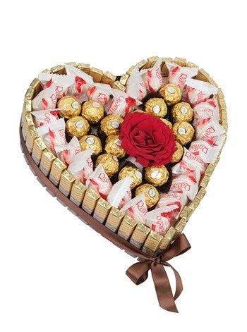 Merci Kaplı Raffaello Rocher Ve Tek Gül