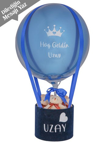 Ayıcıklı Erkek Bebek Balon Kutusu