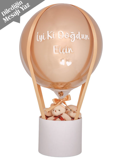 Gold Ayıcıklı Balon Kutusu