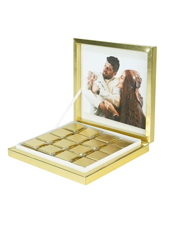 Gold Madlen Kişiye Özel Fotoğraflı Sütlü Çikolata